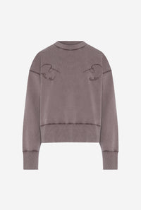 Sweatshirt En Coton Molletonné Gris Brodé « Needles Jean Paul Gaultier ».
 - Darkgrey