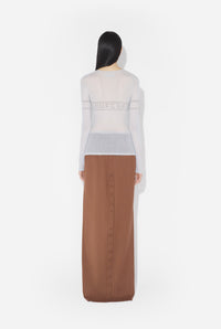 Top En Tulle Bleu Ciel Floqué "Gaultier".
 - Lightblue