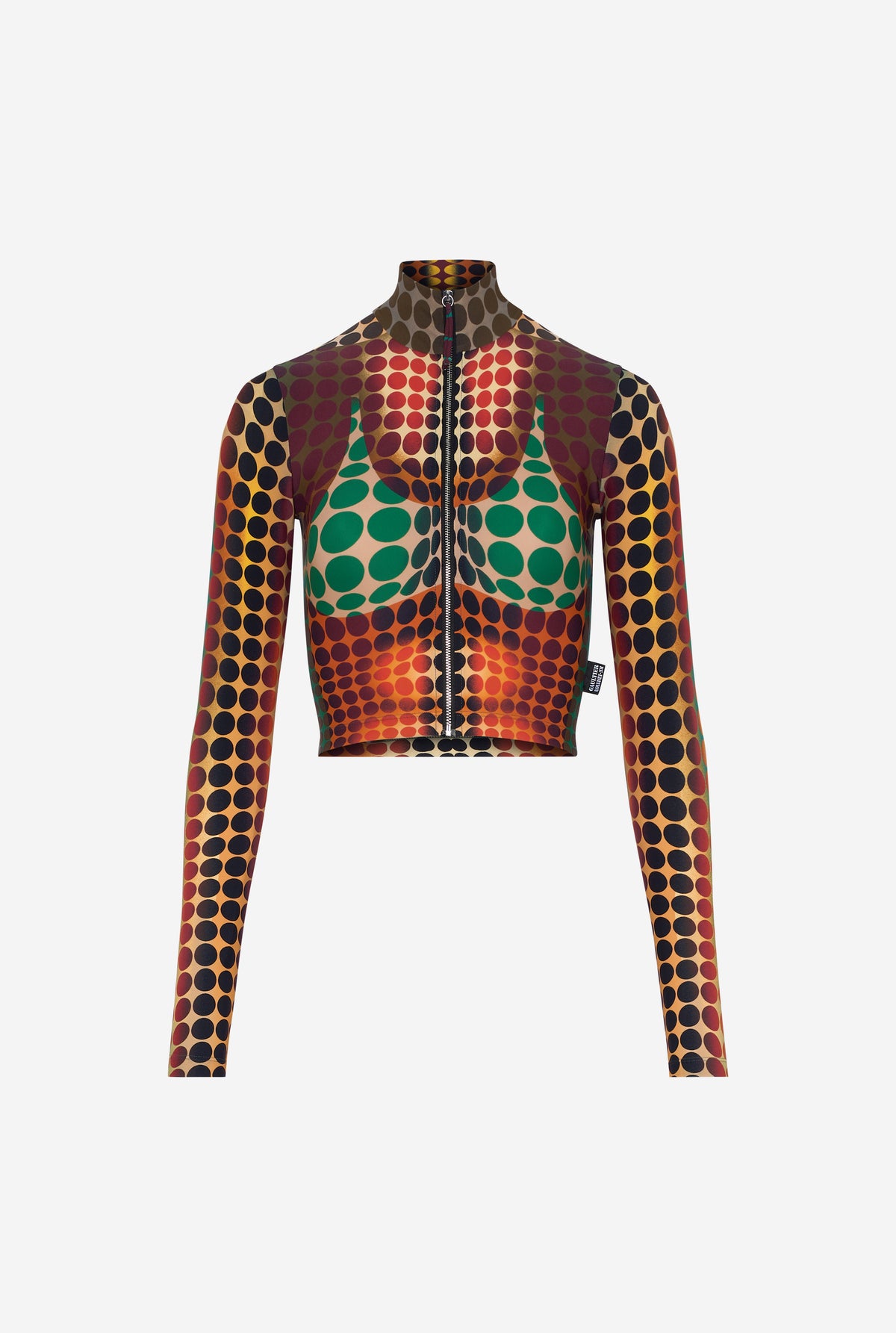 Le Top Imprimé Dots Marron - Orange & Blue & Brown