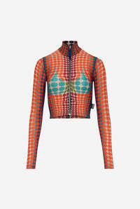 Le Top Vasarely Orange - Purple & Orange & Green