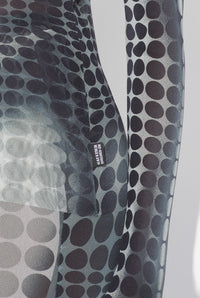 Le Top En Mesh Imprimé Dots Noir & Blanc - White & Grey & Black