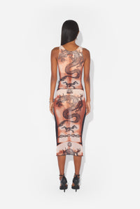 Réédition - Le Débardeur Tattoo Safe Sex - Nude & Brown & Black