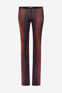 Pantalon En Tulle Imprimé "Python".
 - Brown & Black