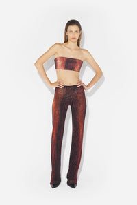Pantalon En Tulle Imprimé "Python".
 - Brown & Black