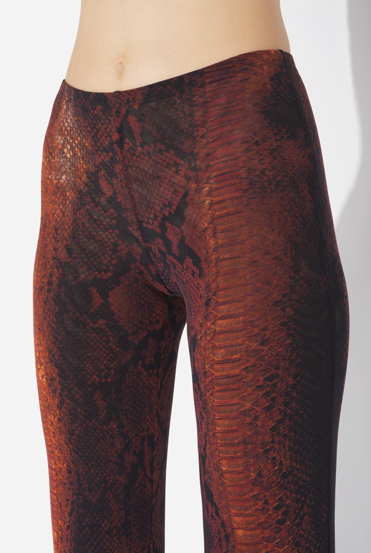 Pantalon En Tulle Imprimé "Python".
 - Brown & Black