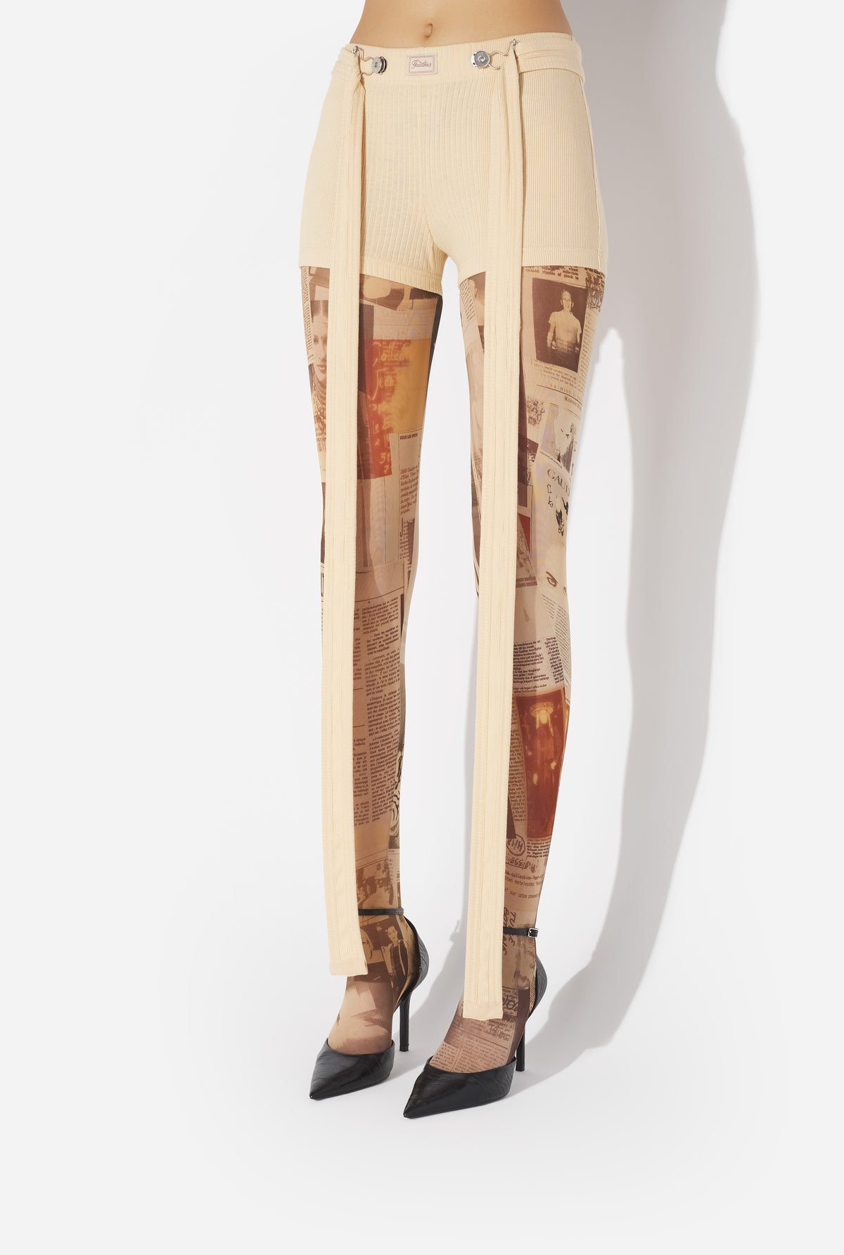 Le Short À Patch Gaultier Beige - Nude