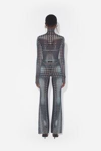 Le Pantalon Imprimé Dots Noir & Blanc - White & Grey & Black