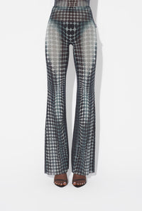 Le Pantalon Imprimé Dots Noir & Blanc - White & Grey & Black