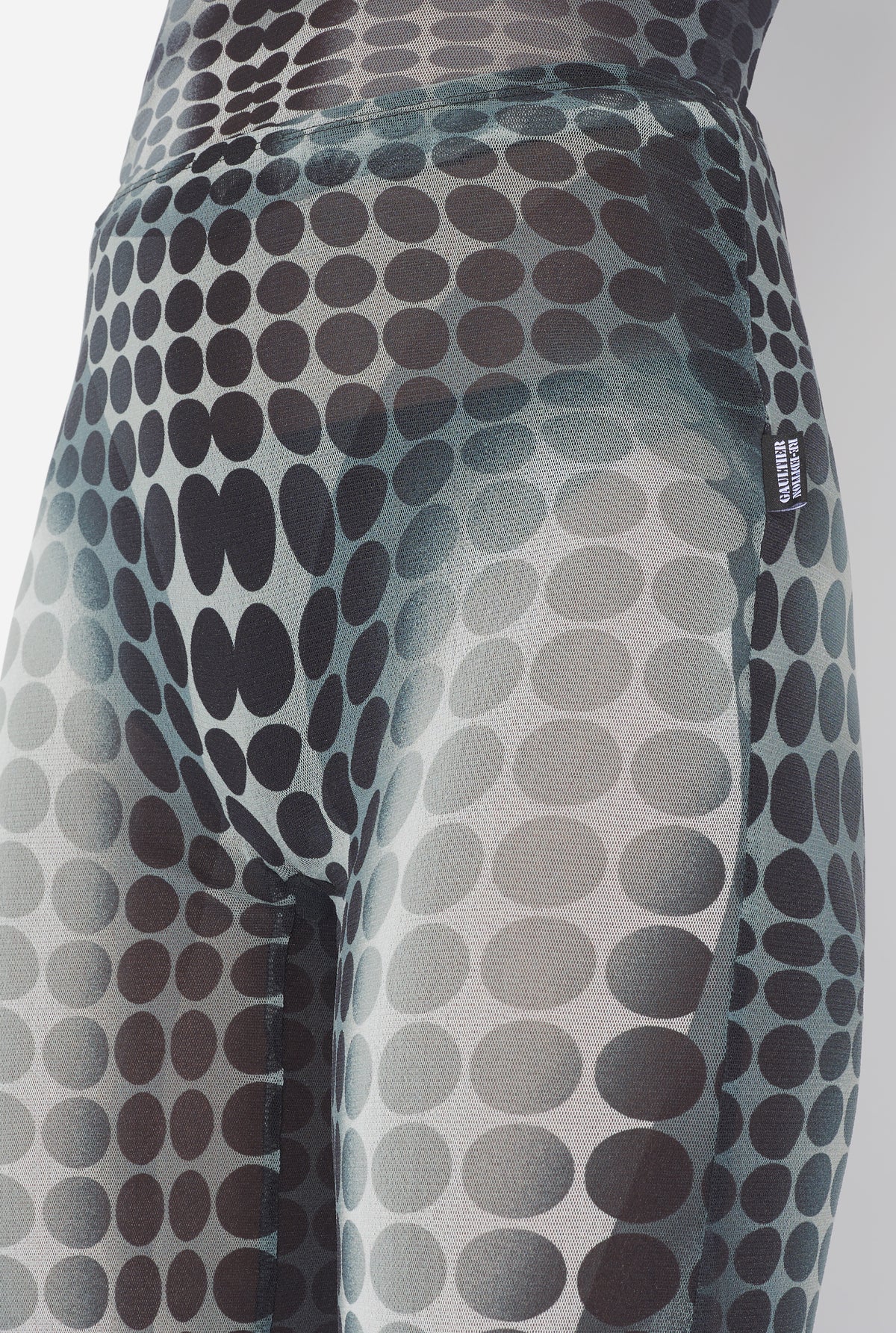 Le Pantalon Imprimé Dots Noir & Blanc - White & Grey & Black