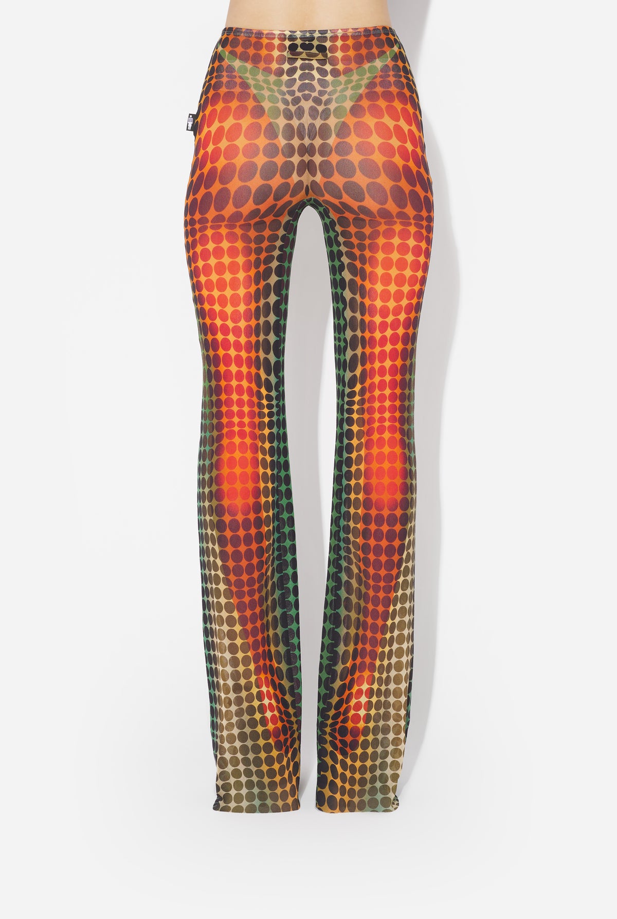 Le Pantalon Imprimé Dots Marron - Orange & Blue & Brown