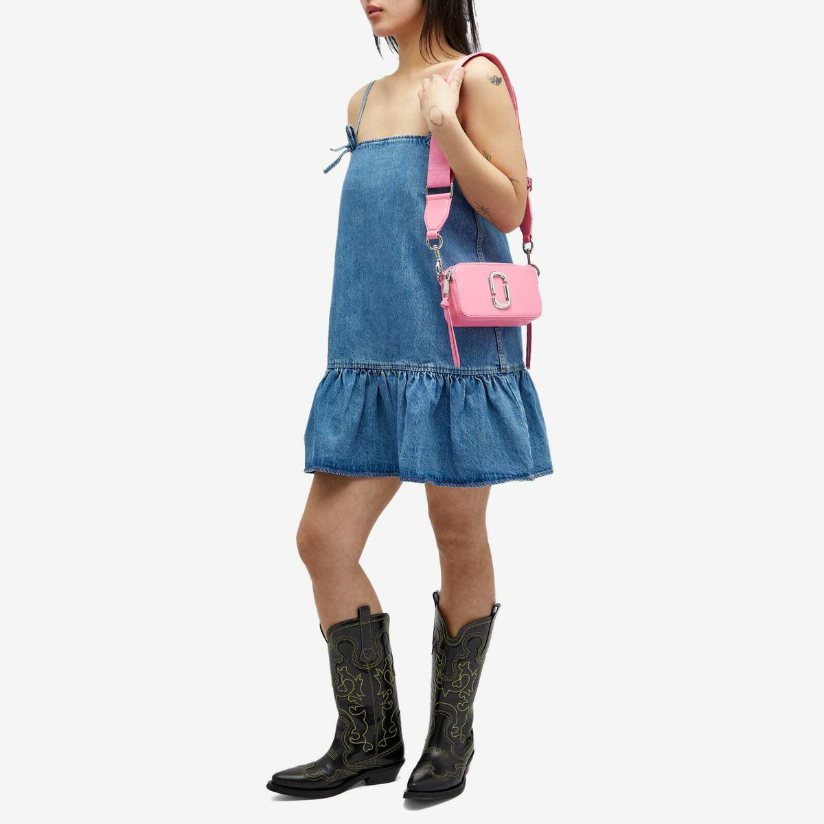 Sac à bandoulière Snapshot en cuir - Petal Pink