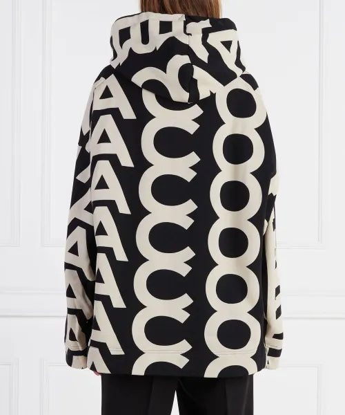 Sweat à capuche Monogram - Black & Ivory