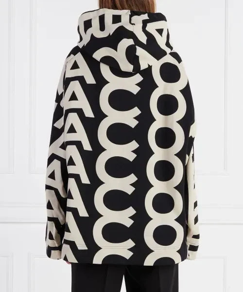 Sweat à capuche Monogram - Black & Ivory