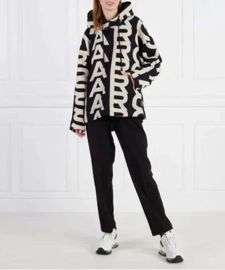Sweat à capuche Monogram - Black & Ivory