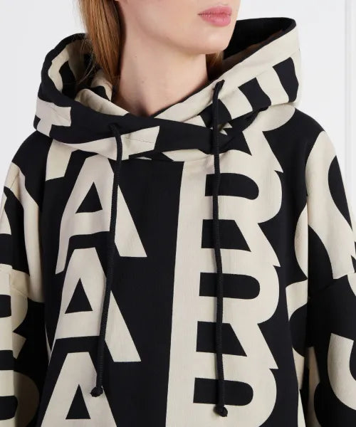 Sweat à capuche Monogram - Black & Ivory