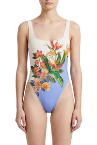 Maillot une pièce rayé Hilo Stripes - Rose