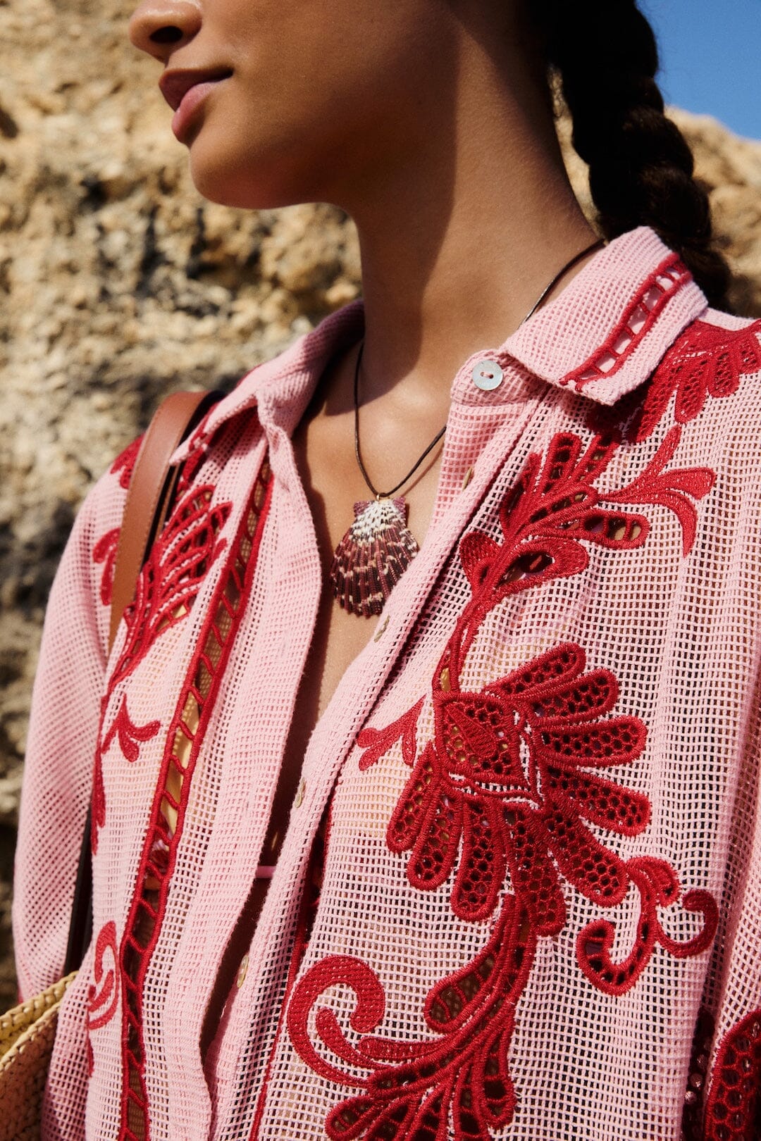 Light Pink Blouse Plage - Light Pink