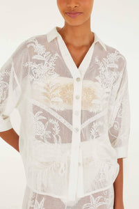 Nina Off White Blouse Plage - Nina Off White