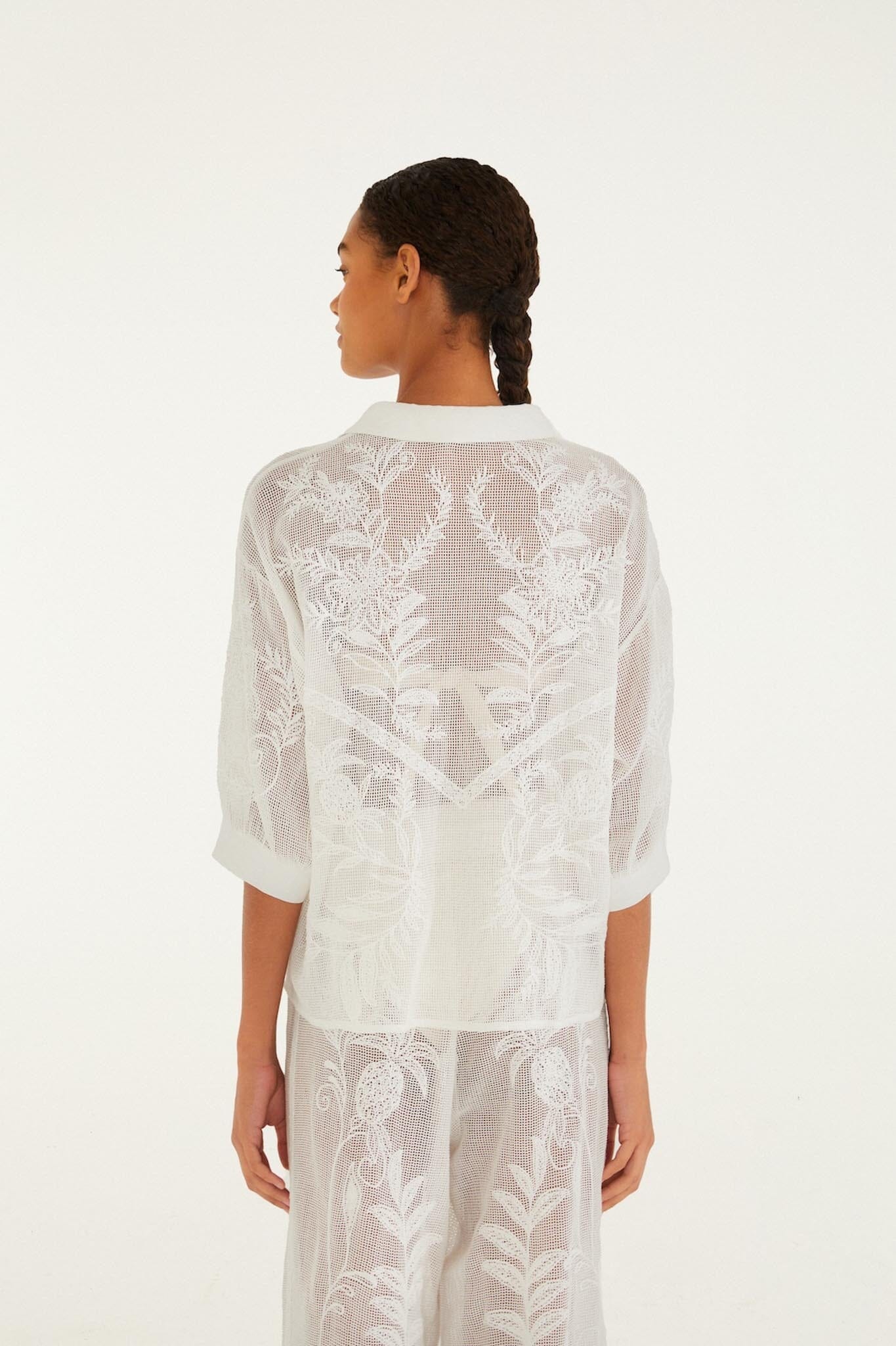 Nina Off White Blouse Plage - Nina Off White