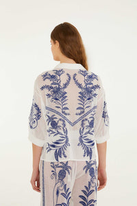 Nina Embroidery Off White Blouse Plage - Nina Embroidery Off White