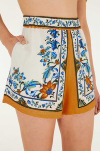 Flora Tile Off White Short Plage - Flora Tile Off White