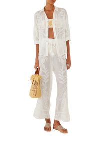 Pantalon Nina en coton - Blanc