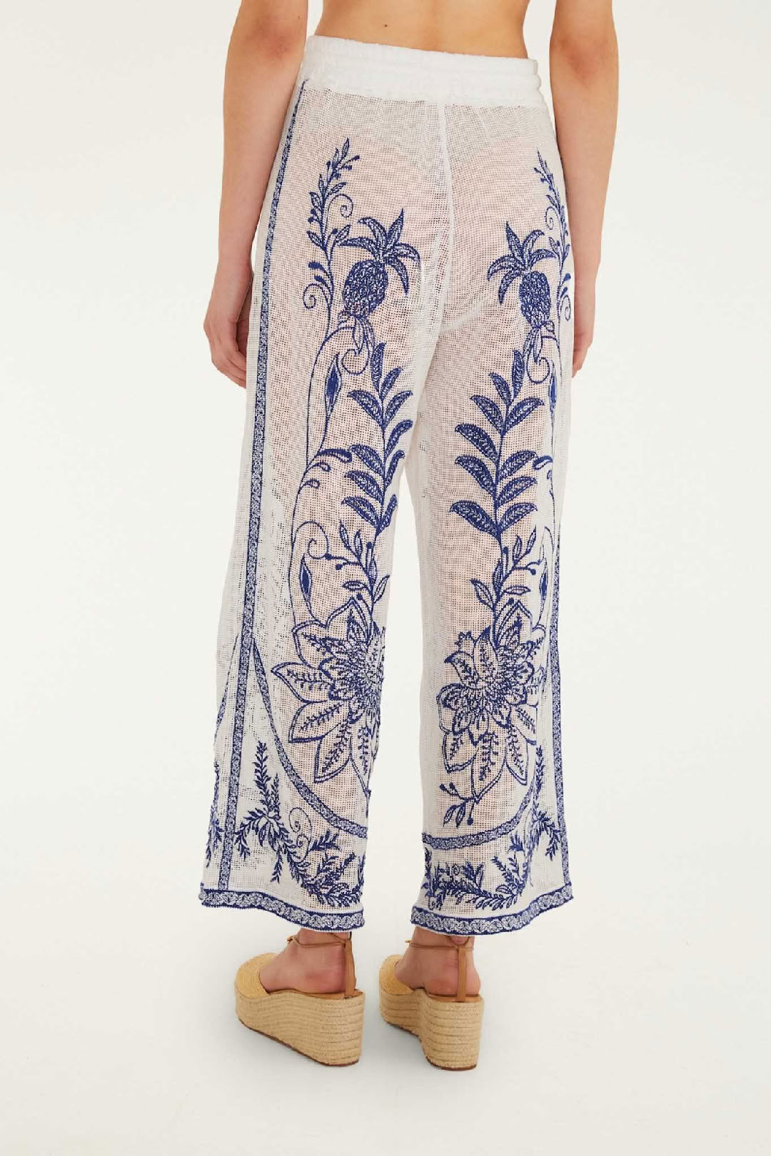 Pantalon Nina Embroidery - Blanc