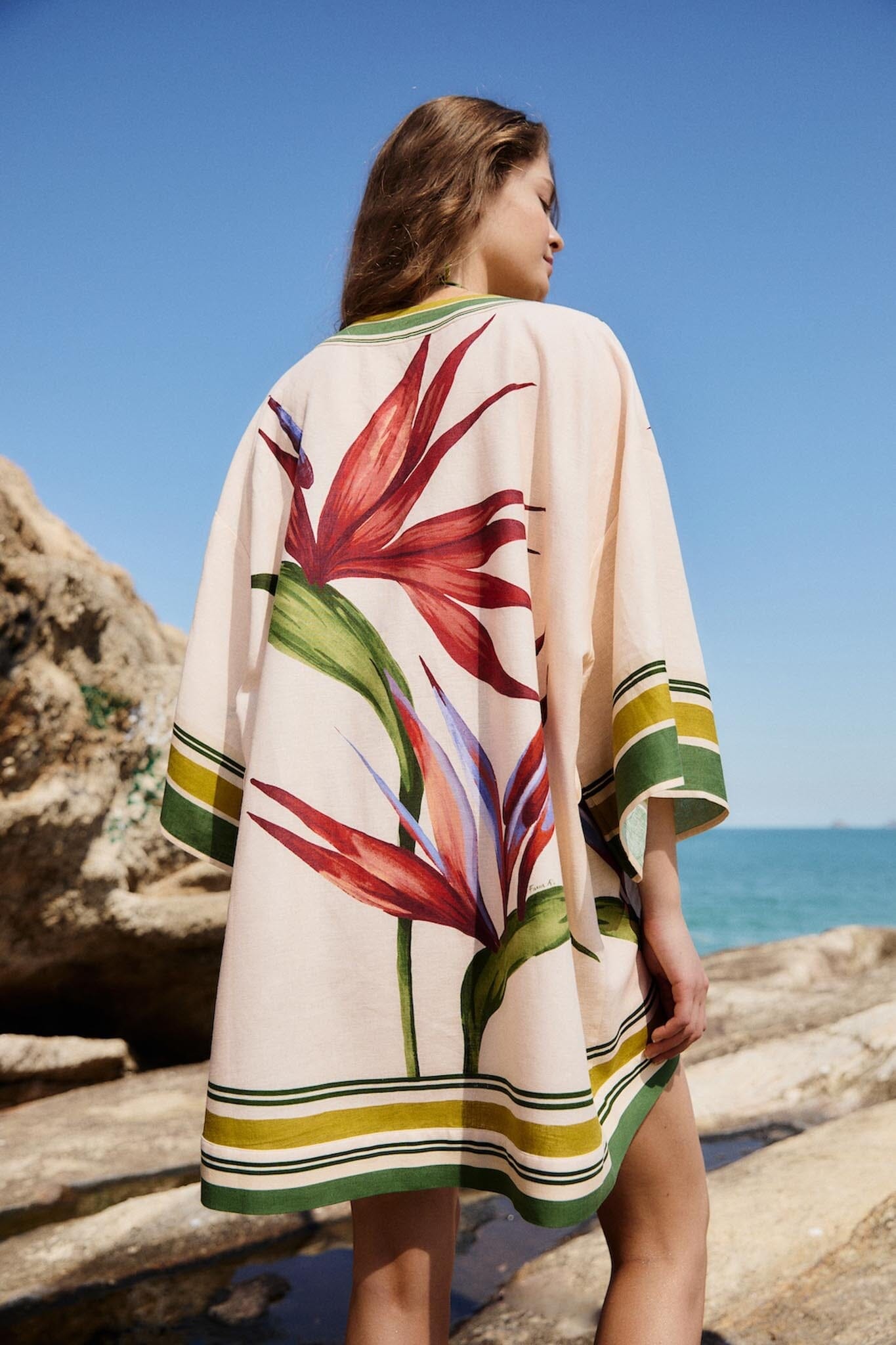 Strilitzia Light Blush Kimono Plage - Strilitzia Light Blush