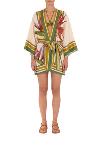 Strilitzia linen kimono - Pink
