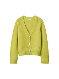 V-neck cashmere cardigan - Green
