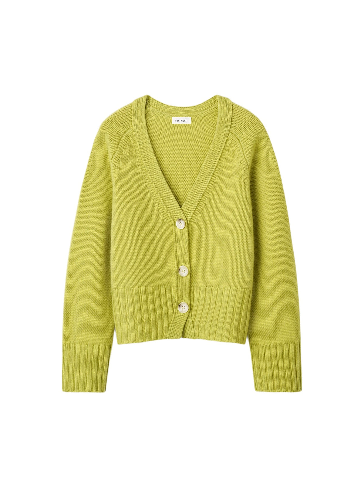 V-neck cashmere cardigan - Green