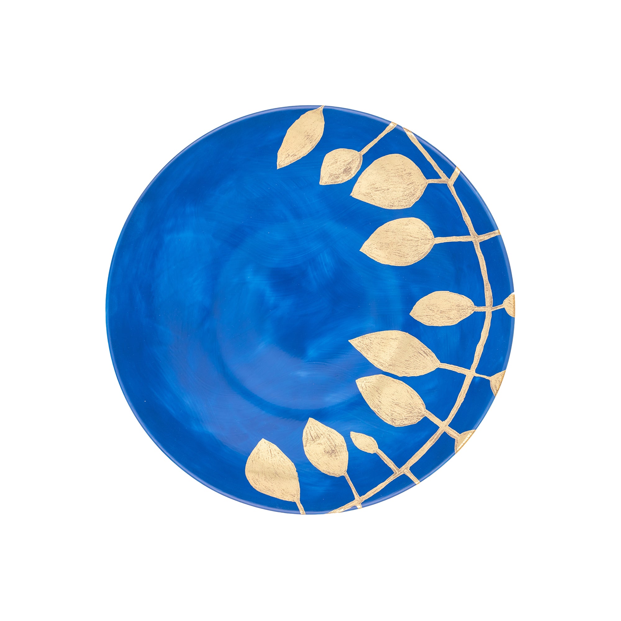 Assiette à dîner Daphné en porcelaine - Marine