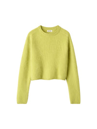 Brushed cashmere crew-neck jumper - Green