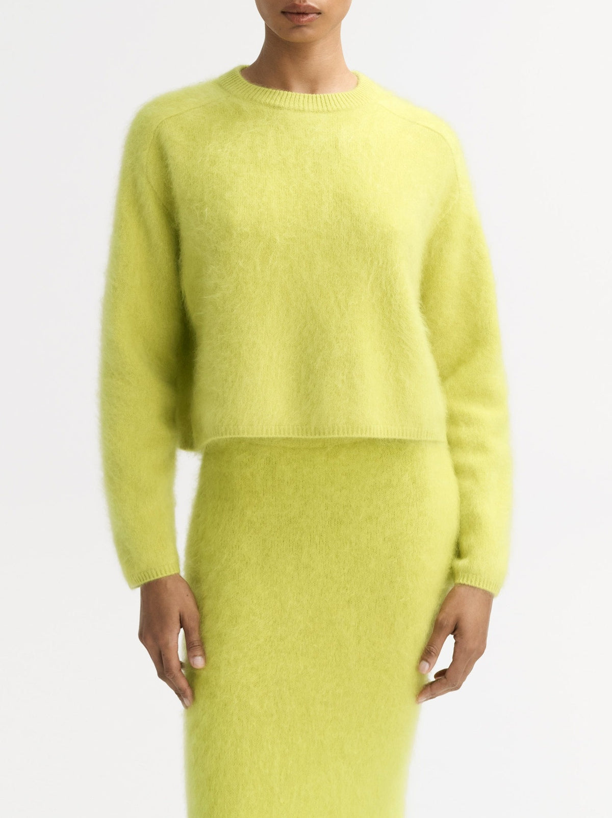 Brushed cashmere crew-neck jumper - Green