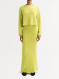 Brushed cashmere crew-neck jumper - Green