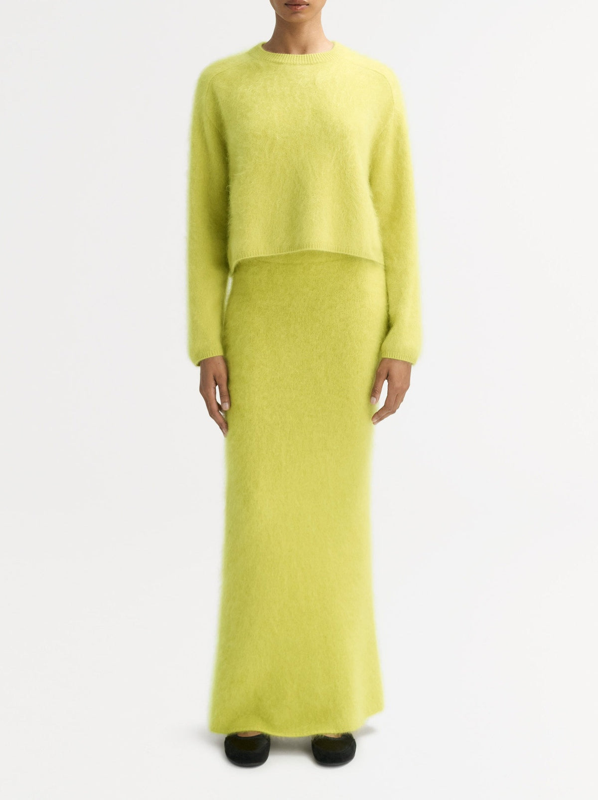 Brushed cashmere crew-neck jumper - Green