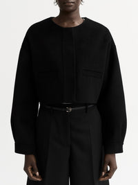 Short wool jacket - Black