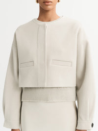 Short wool jacket - Beige