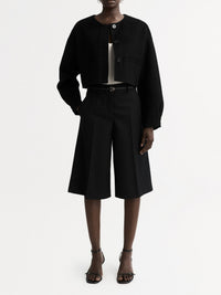 Short wool jacket - Black