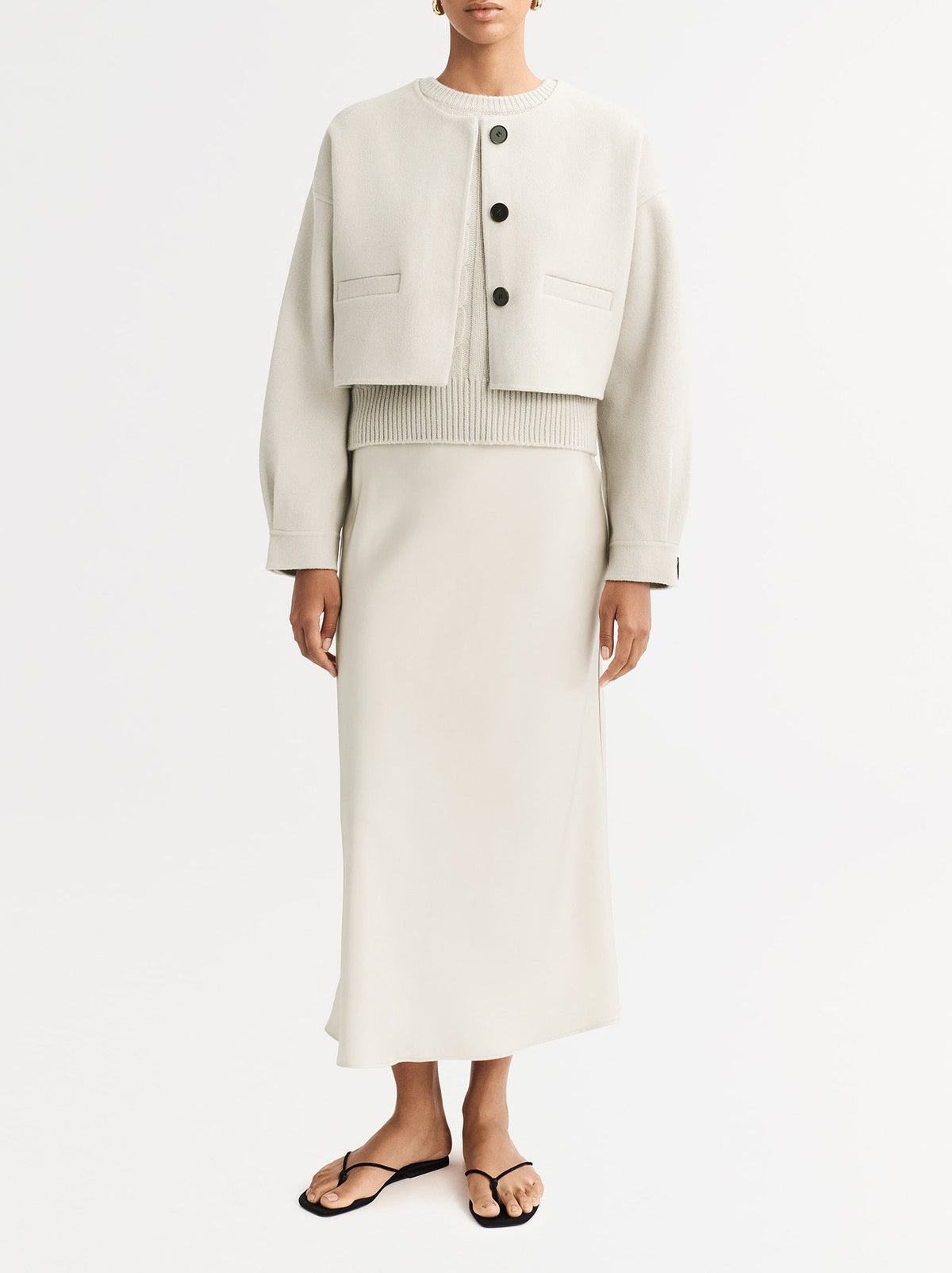Short wool jacket - Beige