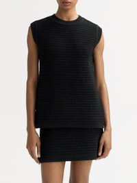 Cotton waistcoat - Black