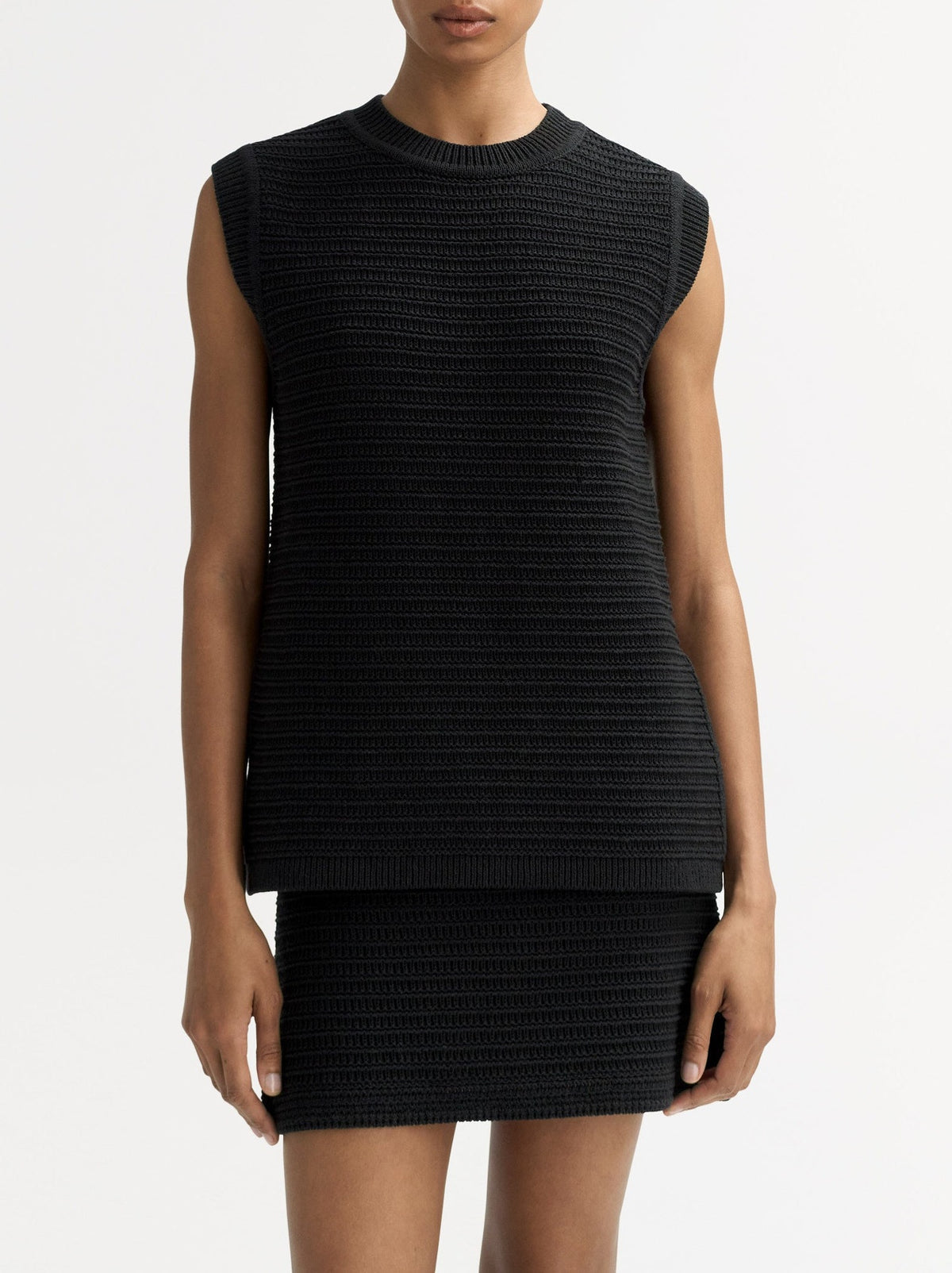 Cotton waistcoat - Black