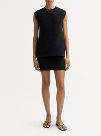 Cotton waistcoat - Black