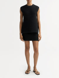 Mini-jupe en coton - Noir