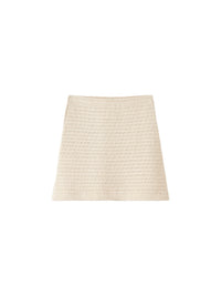Mini-jupe en coton - Beige
