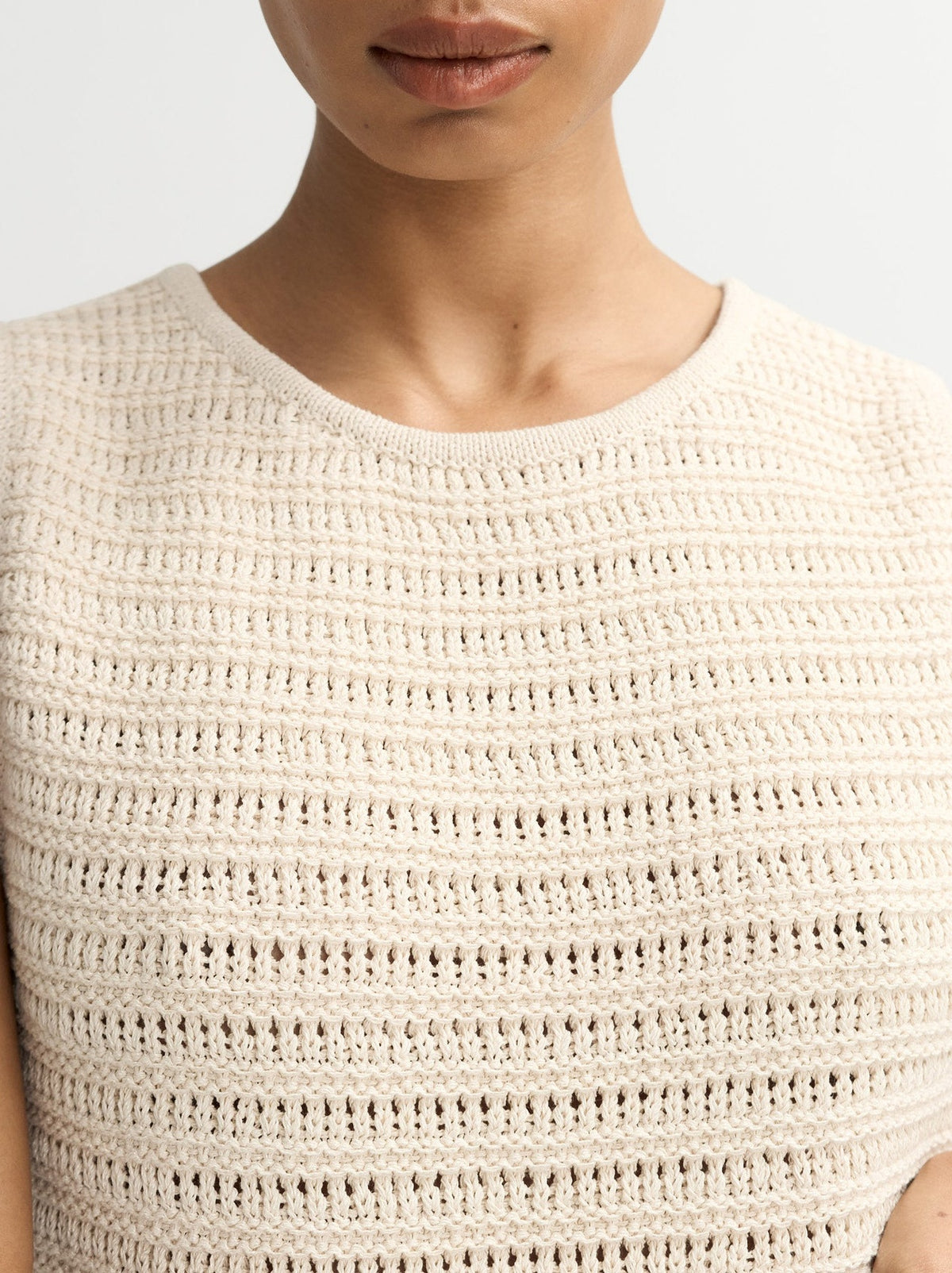 Robe courte en coton - Beige