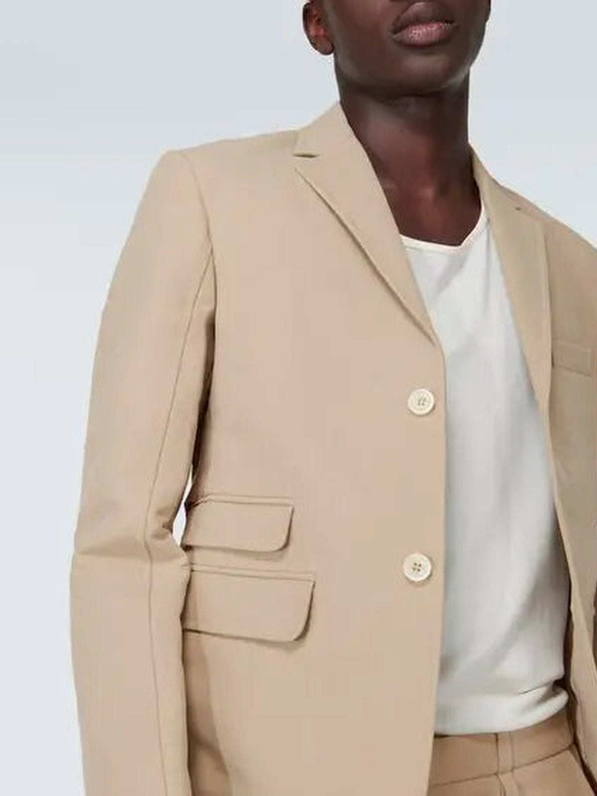 220€ / 2 sold //2 QTY / ST100%   Blazer Piccinni droite à quatre poches - Beige