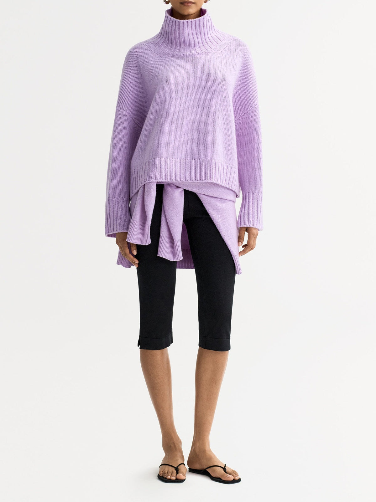 Pull col roulé Girlfriend en cachemire - Violet