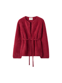 Brushed cashmere cardigan - Red
