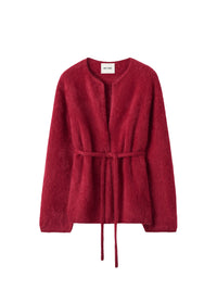 Cardigan brossé en cachemire - Rouge